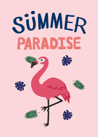 Flamingo in Summer Paradise