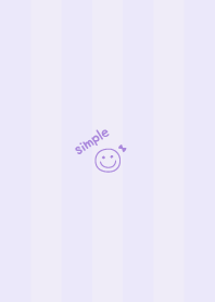 Smile Ribbon =Purple= Stripe