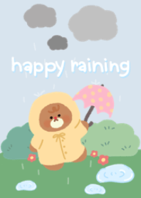 happy raining