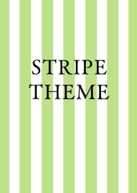 STRIPE THEMEj-WHITE&LEAF GREEN