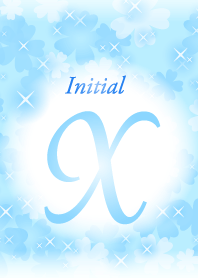 X-Initial-Flower-Light blue