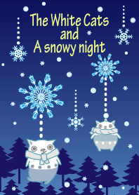 白ニャンコと雪降る夜
