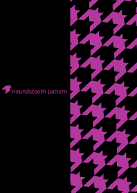 Houndstooth pattern -Black & Purple-