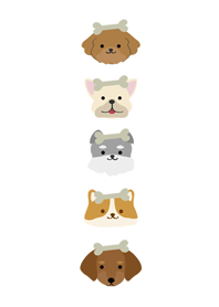 大頭狗狗-骨頭造型