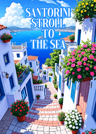 Santorini Stroll to the Sea
