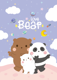 Three Bears Kawaii Violet