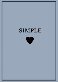 SIMPLE HEART =black blue=
