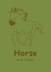 Horse & heart Glass GRN