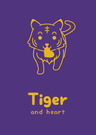 Tiger & heart Pansy purple