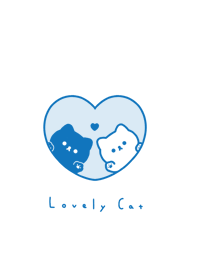 ねことハート | 水色と青