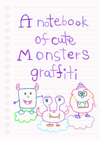 A Notebook Of Cute Monsters Graffiti 2 Line Theme Line Store