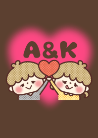 Love Love Couple Initial Theme. A and K