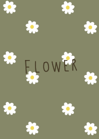 Khaki and flowers.