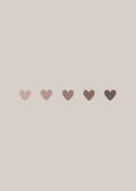 Heart/beige gradation