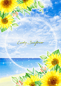 Bring good luck Blue sky & Sunflowers