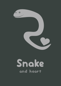 Snake & heart Off -black