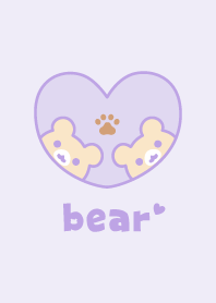 หมี เบาะ [สีม่วง]