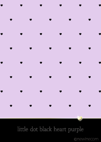 little dot black heart purple
