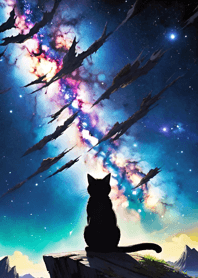 Night Moon Star Cat 17A734