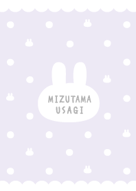 水玉うさぎ♡ Babyパープル×ホワイト