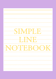 SIMPLE YELLOW LINE NOTEBOOKj-PURPLE