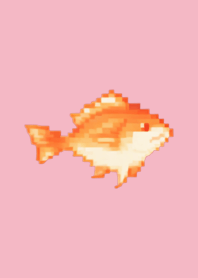 Goldfish Pixel Art Theme  Pink 05