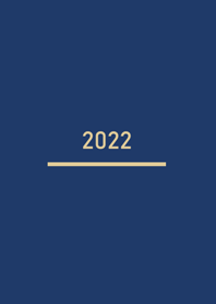 極簡約2022年˙深藍色