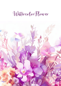 Watercolor-Dry Flower PINK PURPLE 31