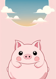 Cute pink piglet 8BsPi