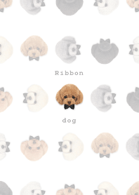 リボン犬 - トイプードル - 00 - 黒