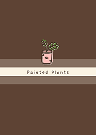 Painted plants JA-dark brown (Be3)