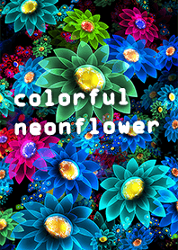 colorful neonflower