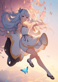 Comfortable good day, flower girl A9D9