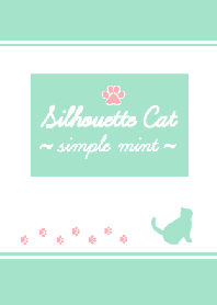 Silhouette Cat ~simple mint~