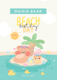 ONNIE BEAR : Beach day = Best day!