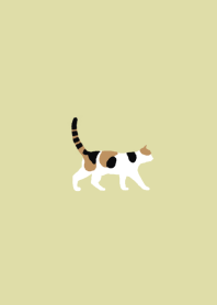 theme of a cat (calico cat at a street)