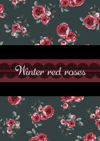 Winter red roses