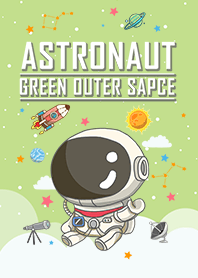 misty cat-Astronaut Green