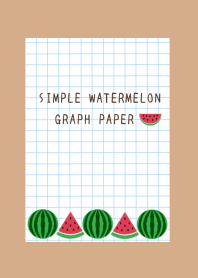 WATERMELON GRAPH PAPERj-LIGHT BROWN