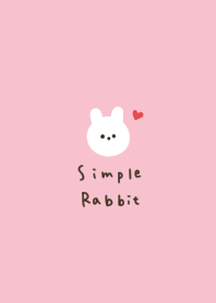 ピンクとうさぎ。ホワイト。