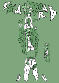 STREET SKATEBOARD GIRL GRAFFITI 08 e