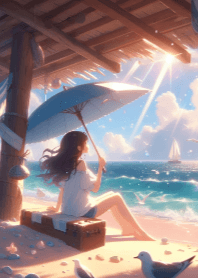 Cute Girl on the Beach V.1