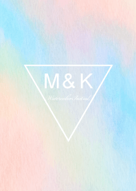 Watercolor Initial -M&K-