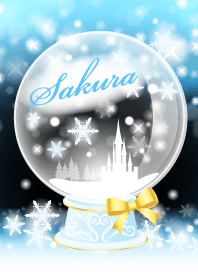 Sakura-Snow dome-light blue-