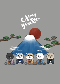 neko new year - dim grey