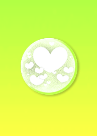 Love love heart button green