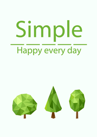 時尚幾何綠色樹木