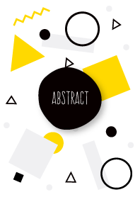 Abstract White Black & Yellow