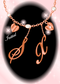 【S&X】イニシャル運気UP!ピンクゴールド