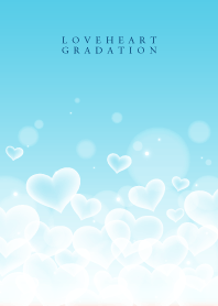 LOVE HEART GRADATION-Blue&White 16